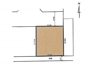 取手市青柳地形図