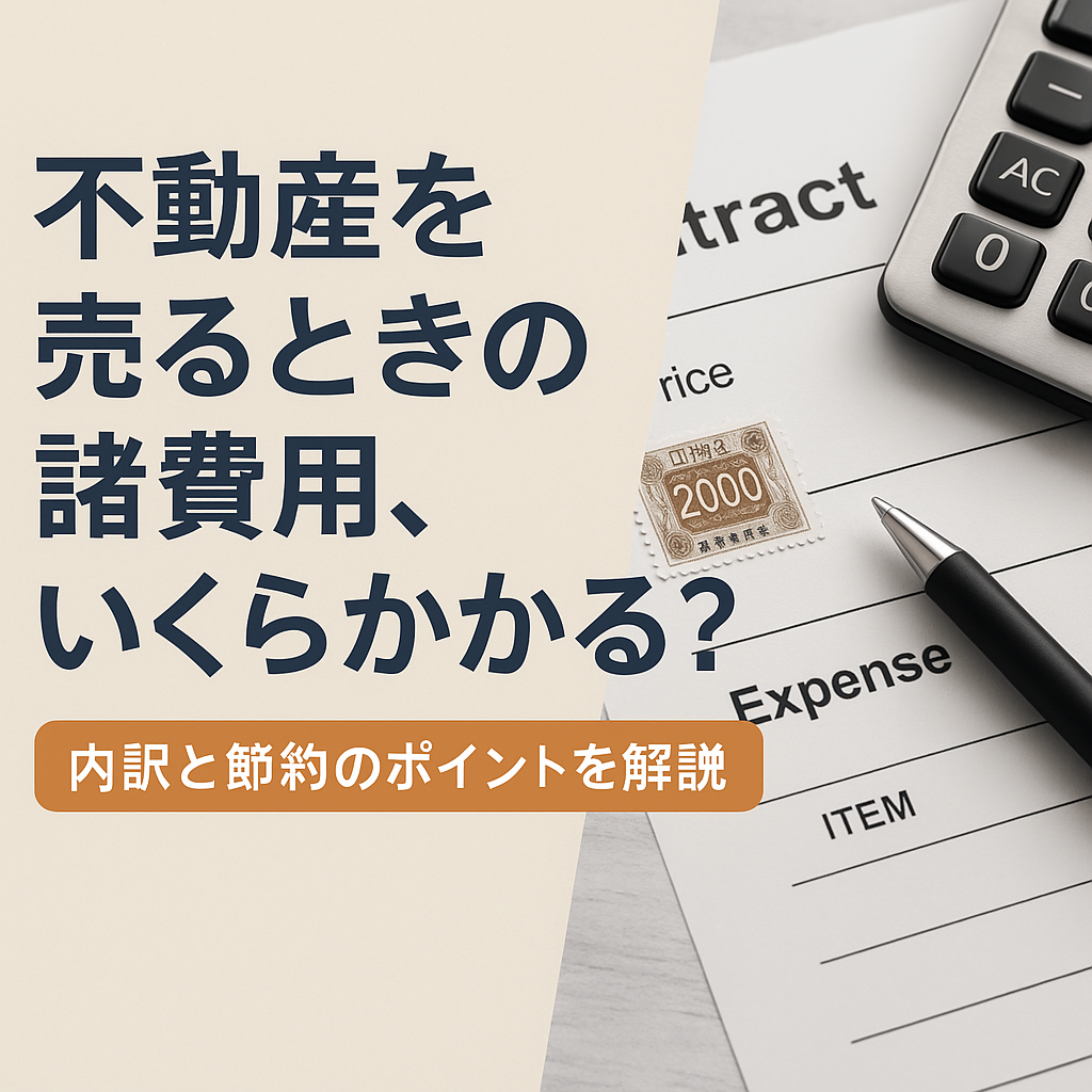 「不動産を売るときの諸費用、いくらかかる？内訳と節約のポイントを解説」