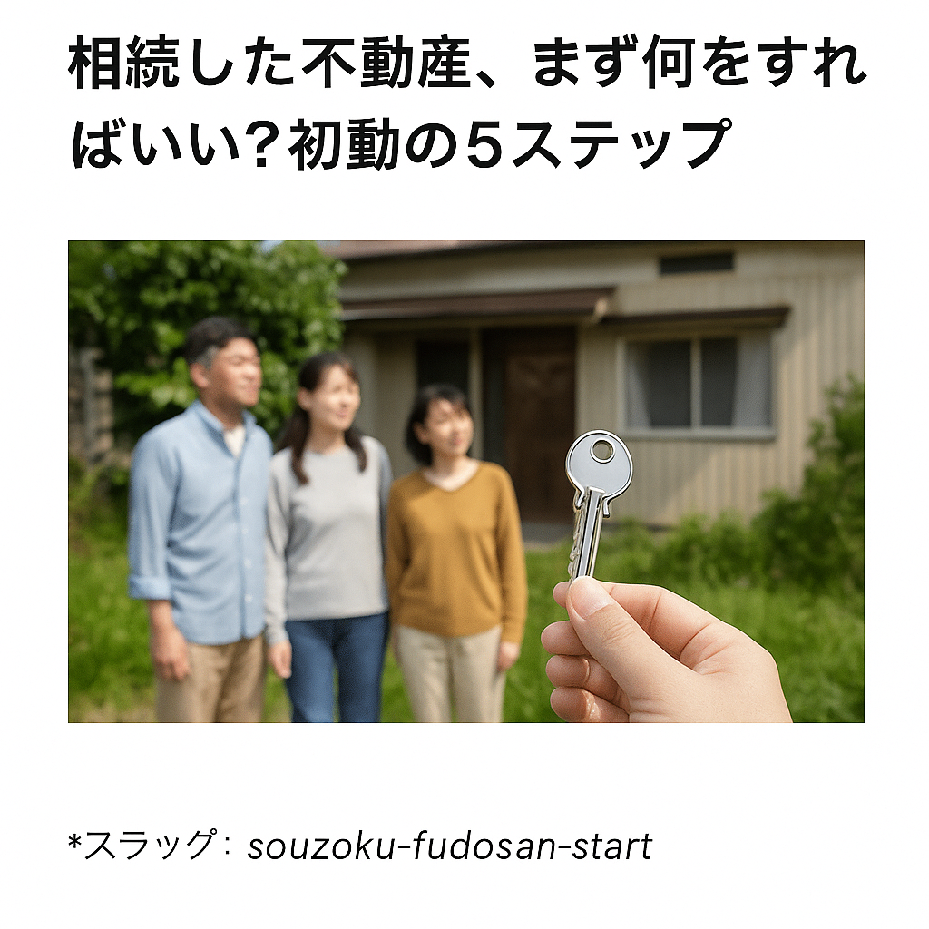 相続した不動産、まず何をすればいい？初動の5ステップ